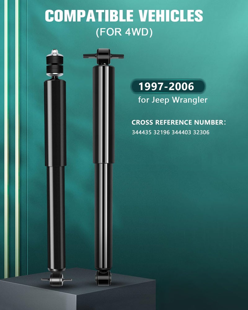 AUTOMUTO For Jeep (4pcs) AUTOMUTO Struts, Full Shocks Absorbers Kits Fit for 1997 1998 1999 2000 2001 2002 2003 2004 2005 2006 for Jeep Wrangler 344435 32196 344403 32306 - Image 3